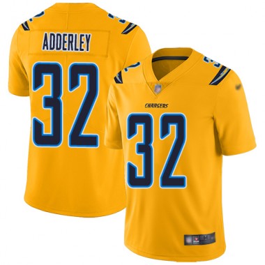 Los Angeles Chargers NFL Football Nasir Adderley Gold Jersey Men Limited #32 Inverted Legend->los angeles chargers->NFL Jersey